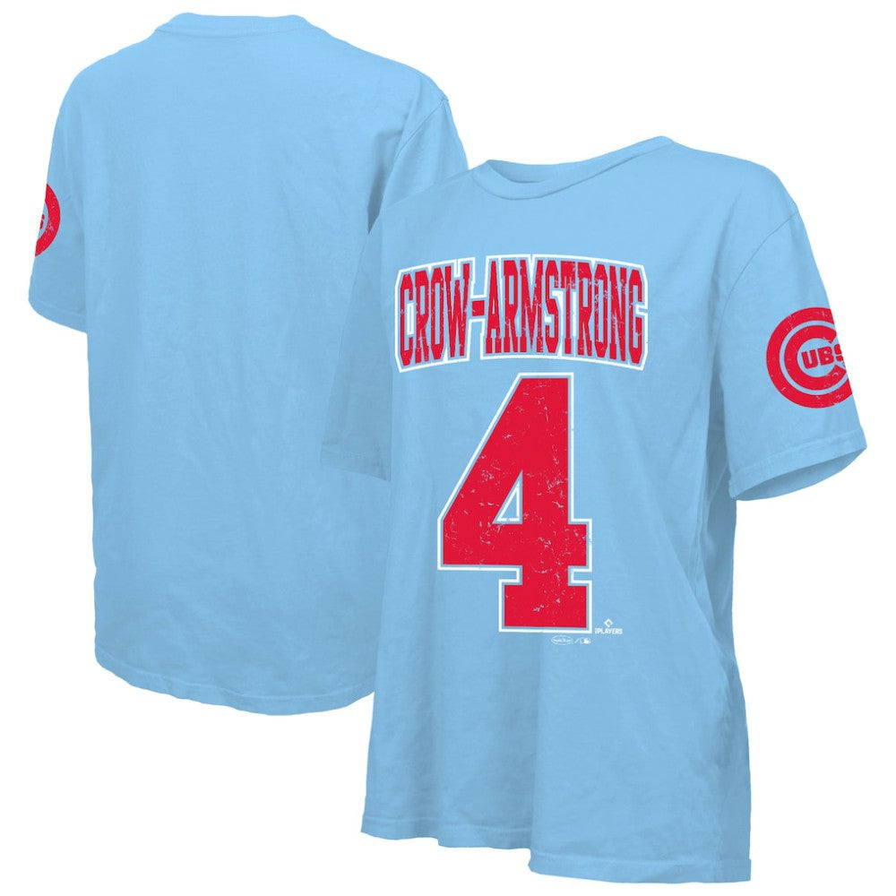 Pete Crow-Armstrong Chicago Cubs Majestic Threads Women's Oversized Name & Number T-Shirt | MLB For sale