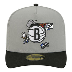 Brooklyn Nets Injection Cartoon Logo A-Frame 59FIFTY Fitted Hat Discount