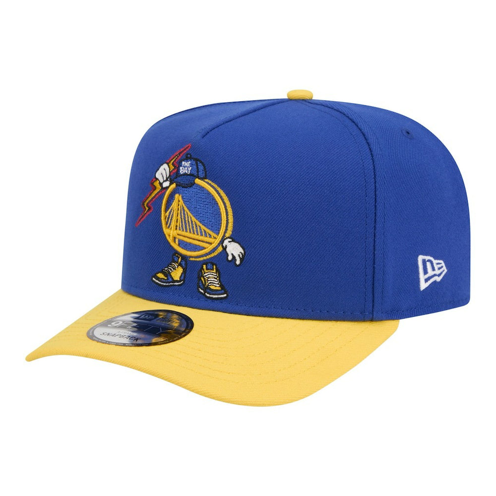 Golden State Warriors Injection Cartoon Logo A-Frame 9FIFTY Adjustable Hat sale Online