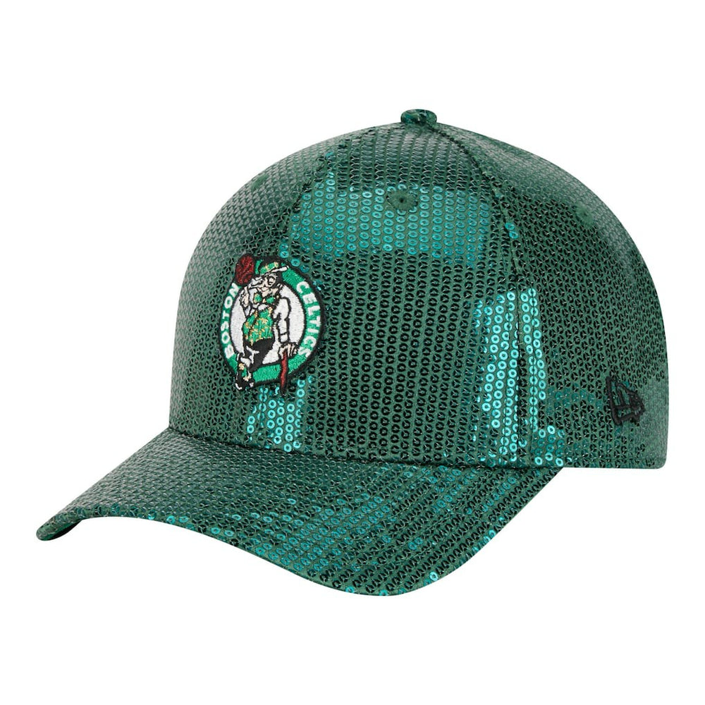 Boston Celtics Women's Sequin M-Crown 9FORTY Adjustable Hat New