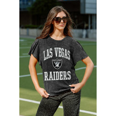 Las Vegas Raiders Gameday Couture Women's Relaxed Flutter Sleeve T-Shirt