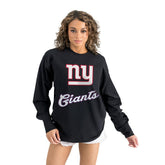 New York Giants Gameday Couture Women's Oversized Long Sleeve T-Shirt
