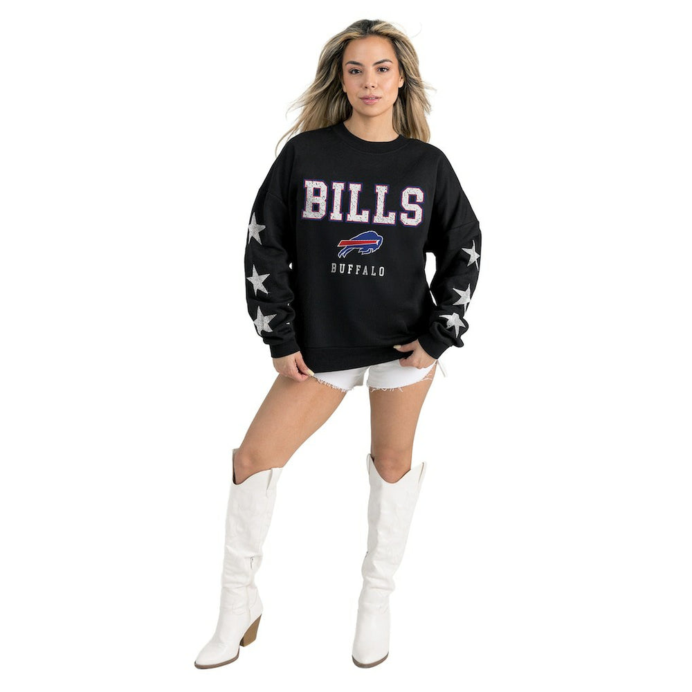 Buffalo Bills Gameday Couture Women's Velocity Relaxed Rhinestone Pullover Sweatshirt
