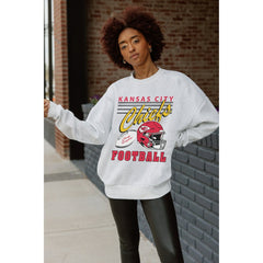 Kansas City Chiefs Gameday Couture Women's Home Turf Oversized Premium Fleece Pullover Sweatshirt