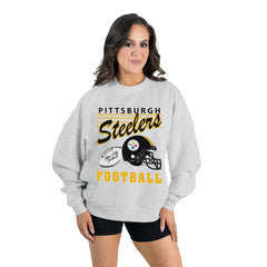 Pittsburgh Steelers Gameday Couture Women's Home Turf Oversized Premium Fleece Pullover Sweatshirt