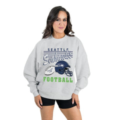 Seattle Seahawks Gameday Couture Women's Home Turf Oversized Premium Fleece Pullover Sweatshirt