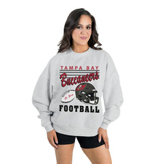 Tampa Bay Buccaneers Gameday Couture Women's Home Turf Oversized Premium Fleece Pullover Sweatshirt