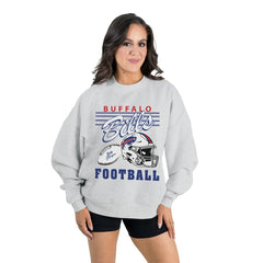 Buffalo Bills Gameday Couture Women's Home Turf Oversized Premium Fleece Pullover Sweatshirt