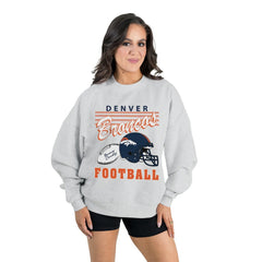 Denver Broncos Gameday Couture Women's Home Turf Oversized Premium Fleece Pullover Sweatshirt
