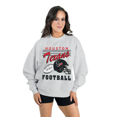 Houston Texans Gameday Couture Women's Home Turf Oversized Premium Fleece Pullover Sweatshirt