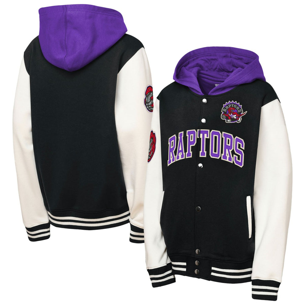 Toronto Raptors Youth Hardwood Classics Courtside Fleece Full-Snap Hooded Jacket Online