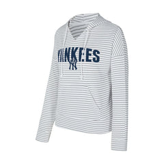 New York Yankees Concepts Sport Women's Liftoff Striped V-Neck Hoodie | MLB Near me