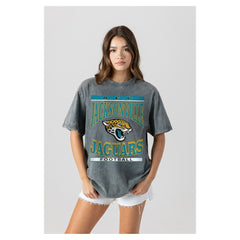 Jacksonville Jaguars Gameday Couture Women's Oversized Classic Grind Washed T-Shirt