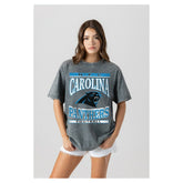 Carolina Panthers Gameday Couture Women's Oversized Classic Grind Washed T-Shirt