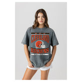 Cleveland Browns Gameday Couture Women's Oversized Classic Grind Washed T-Shirt