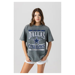 Dallas Cowboys Gameday Couture Women's Oversized Classic Grind Washed T-Shirt