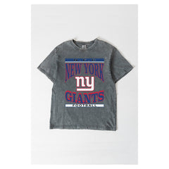 New York Giants Gameday Couture Women's Oversized Classic Grind Washed T-Shirt