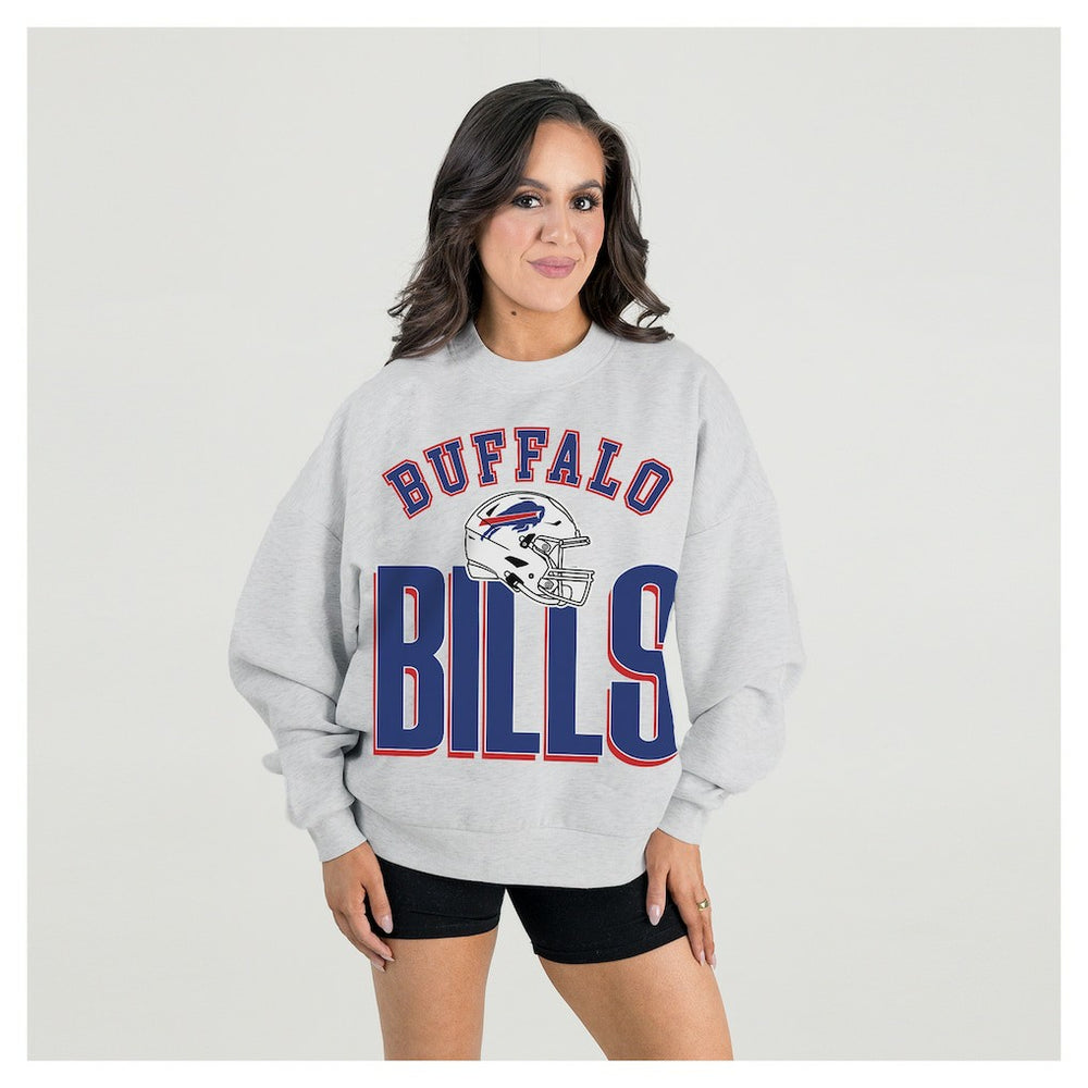 Buffalo Bills Gameday Couture Women's Fierce Focus Premium Oversized Fleece Pullover Sweatshirt