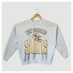 New Orleans Saints Gameday Couture Women's Fierce Focus Premium Oversized Fleece Pullover Sweatshirt