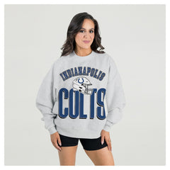 Indianapolis Colts Gameday Couture Women's Fierce Focus Premium Oversized Fleece Pullover Sweatshirt