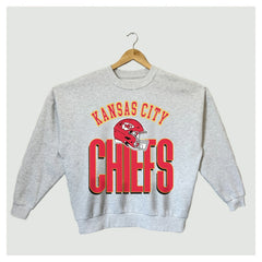 Kansas City Chiefs Gameday Couture Women's Fierce Focus Premium Oversized Fleece Pullover Sweatshirt