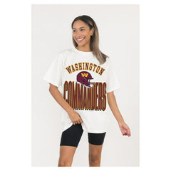 Washington Commanders Gameday Couture Women's Oversized Classic Fierce Focus T-Shirt