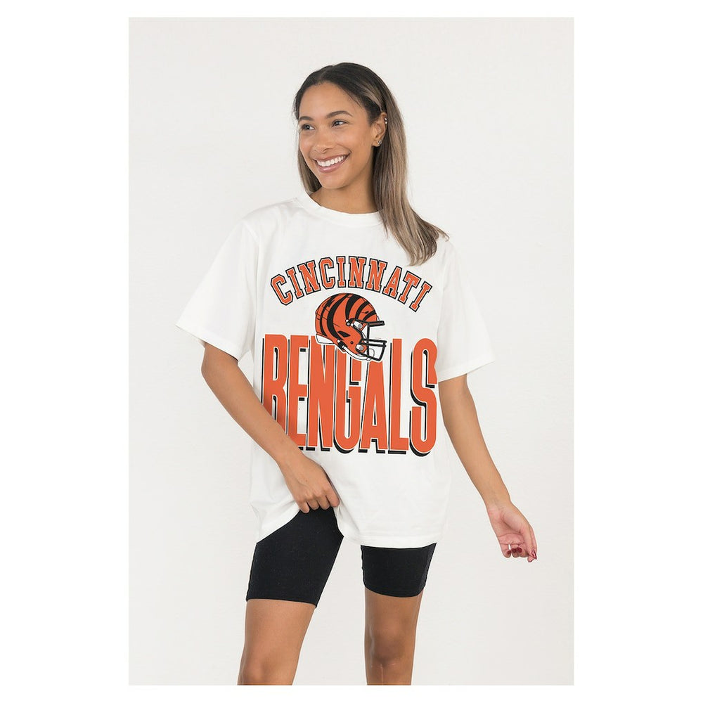 Cincinnati Bengals Gameday Couture Women's Oversized Classic Fierce Focus T-Shirt