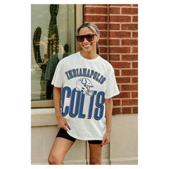Indianapolis Colts Gameday Couture Women's Oversized Classic Fierce Focus T-Shirt