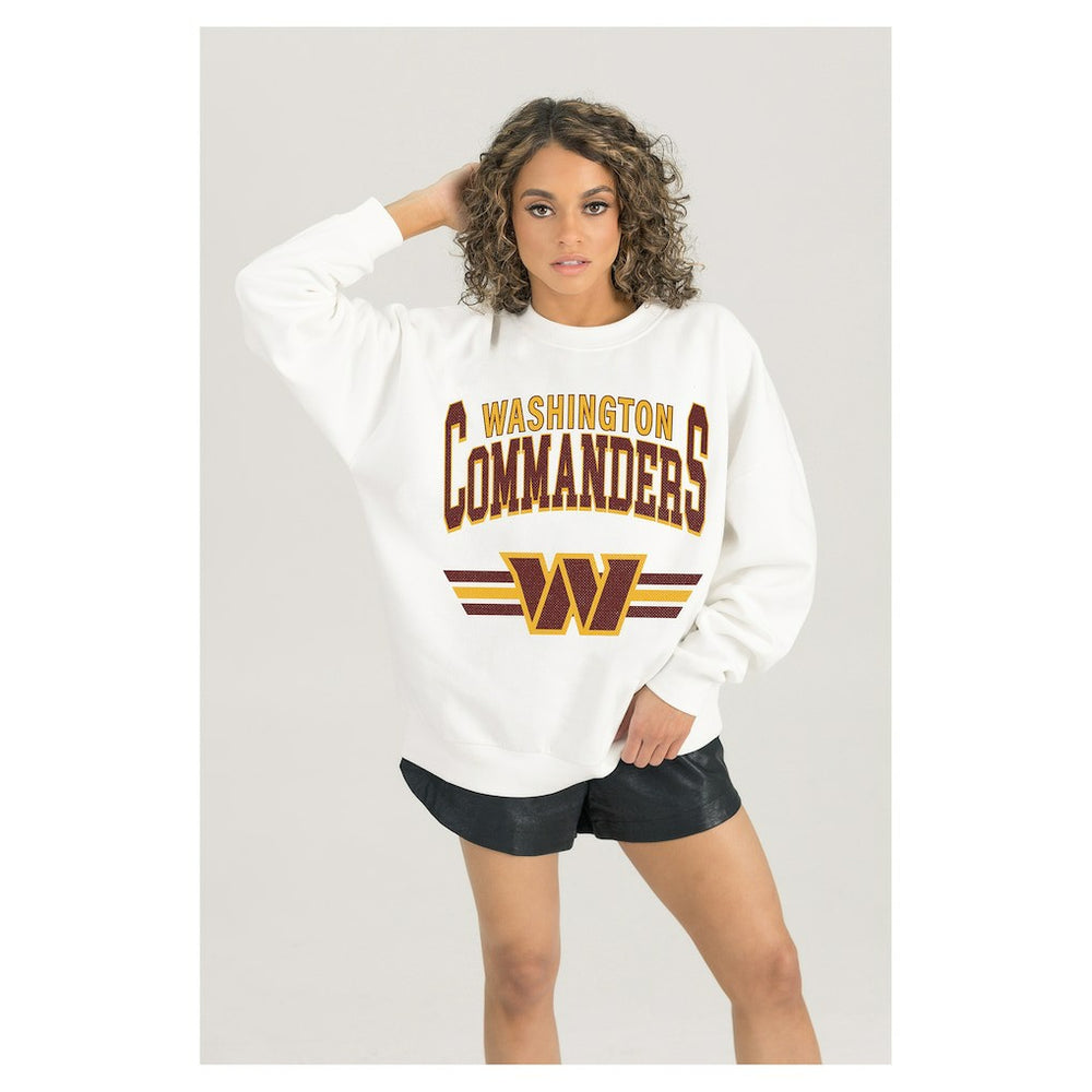 Washington Commanders Gameday Couture Women's Swift Strike Premium Oversized Fleece Pullover Sweatshirt
