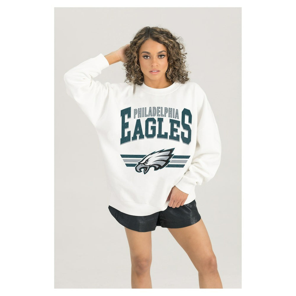 Philadelphia Eagles Gameday Couture Women's Swift Strike Premium Oversized Fleece Pullover Sweatshirt