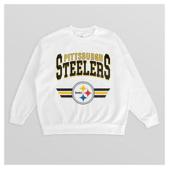 Pittsburgh Steelers Gameday Couture Women's Swift Strike Premium Oversized Fleece Pullover Sweatshirt