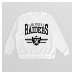 Las Vegas Raiders Gameday Couture Women's Swift Strike Premium Oversized Fleece Pullover Sweatshirt