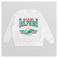 Miami Dolphins Gameday Couture Women's Swift Strike Premium Oversized Fleece Pullover Sweatshirt