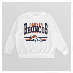 Denver Broncos Gameday Couture Women's Swift Strike Premium Oversized Fleece Pullover Sweatshirt
