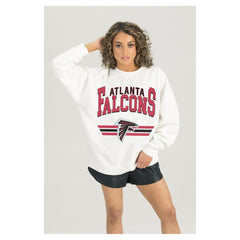Atlanta Falcons Gameday Couture Women's Swift Strike Premium Oversized Fleece Pullover Sweatshirt