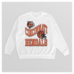 Cincinnati Bengals Gameday Couture Women's Oversized Hard Earned Premium Fleece Pullover Sweatshirt