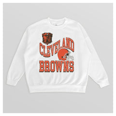 Cleveland Browns Gameday Couture Women's Oversized Hard Earned Premium Fleece Pullover Sweatshirt