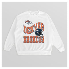 Denver Broncos Gameday Couture Women's Oversized Hard Earned Premium Fleece Pullover Sweatshirt