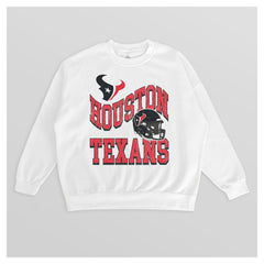 Houston Texans Gameday Couture Women's Oversized Hard Earned Premium Fleece Pullover Sweatshirt