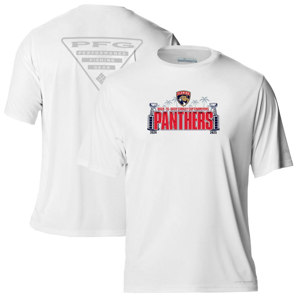 Florida Panthers Columbia Terminal Tackle Back-To-Back Stanley Cup Champions Omni-Shade T-Shirt Outlet