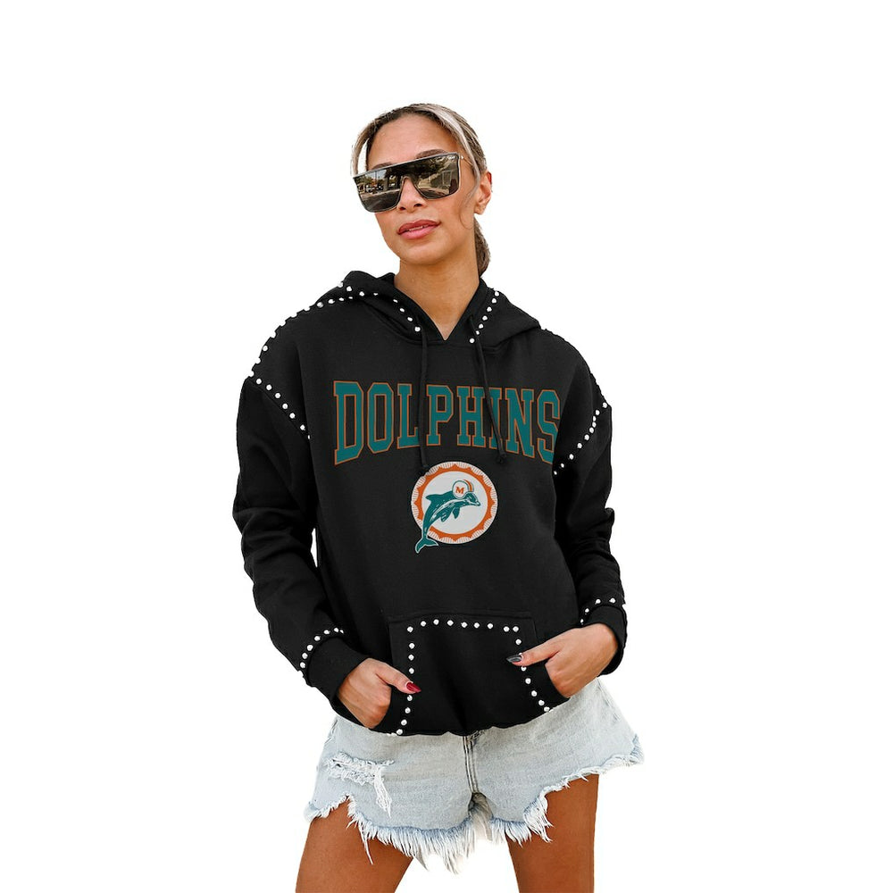 Miami Dolphins Gameday Couture Women's Studded Pullover Hoodie
