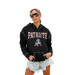 New England Patriots Gameday Couture Women's Studded Pullover Hoodie