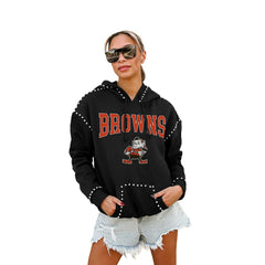 Cleveland Browns Gameday Couture Women's Studded Pullover Hoodie