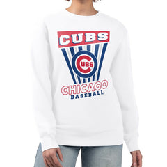 Chicago Cubs Starter Women's Poster Print Team Fleece Pullover Sweatshirt | MLB For sale
