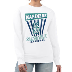 Seattle Mariners Starter Women's Poster Print Team Fleece Pullover Sweatshirt | MLB Near me