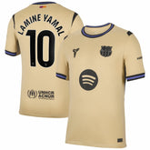 Lamine Yamal Barcelona 2025/26 Away Stadium Replica Jersey Gold - Nike