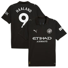 Erling Haaland Manchester City 2025/26 Away Replica Player Jersey Black - Puma