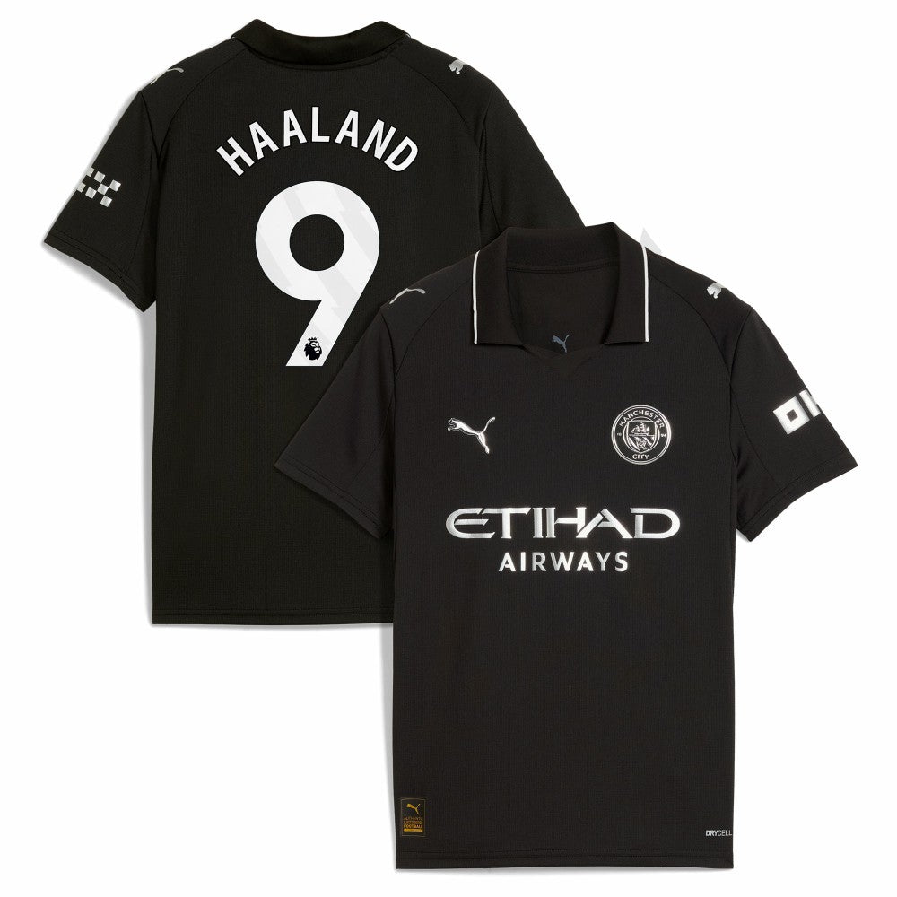 Erling Haaland Manchester City Youth 2025/26 Away Replica Player Jersey Black - Puma