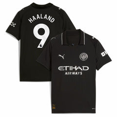 Erling Haaland Manchester City Youth 2025/26 Away Replica Player Jersey Black - Puma