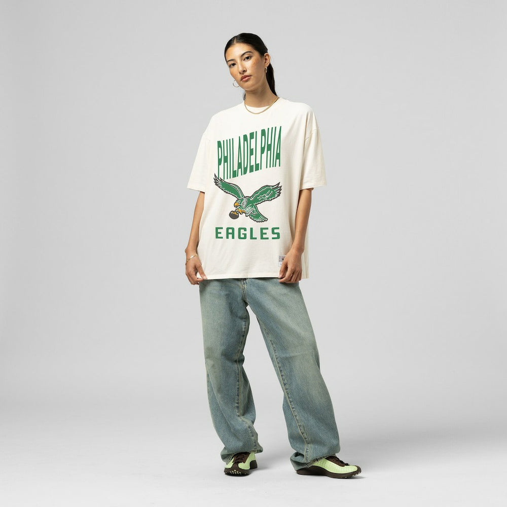 Philadelphia Eagles Mitchell & Ness Women's Logo Rise Boyfriend T-Shirt